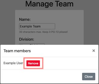 Remove Team Member